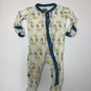 Kickee Pants Golden Wattle Ruffle Footie